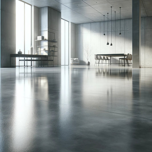 Polished Concrete with Metallic Epoxy